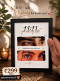11:11 Love Eyes Custom Photo Frame – Romantic Gift Frame